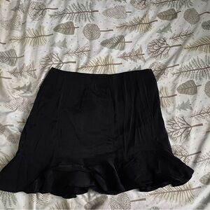 Forever 21 Black Mini Skirt with Ruffle Hem